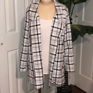 Grid check blazer